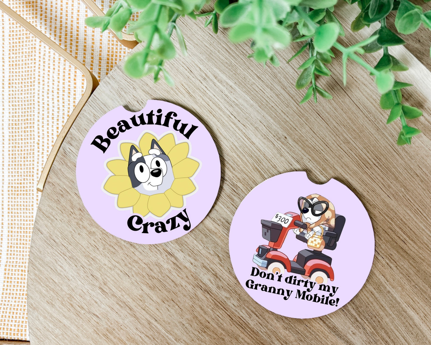 Muffin Dirty Granny Mobile Coaster Set