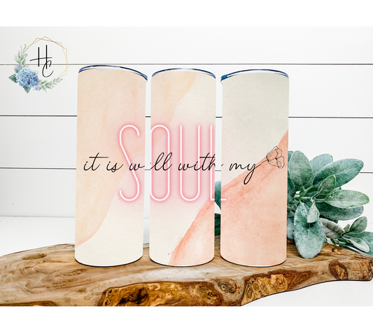 It Is Well With My Soul Bible Verse 20oz Tumbler